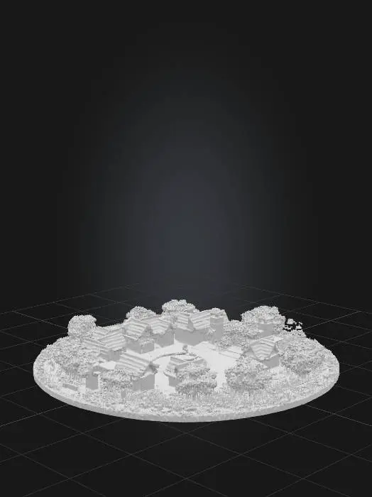 3D model for 🌿 Central Garden – A vibrant green space with flowers, trees, and a peaceful fountain or pond as the heart of the village.
🏡 Cozy Houses – Quaint cottages and rustic buildings surrounding the garden in a circular or radial layout.
🛤️ Winding Pathways – Cobblestone or dirt trails connecting homes, leading to the garden’s center.
🌳 Natural Beauty – Customize foliage, seasonal effects (blossoming trees in spring, autumn leaves, or snowy touches), and wildlife.
🏛️ Optional Landmarks – Add a small pavilion, a village well, or a marketplace near the garden for extra detail.