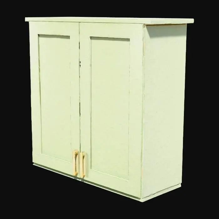 3D model for Green Shaker Cabinet