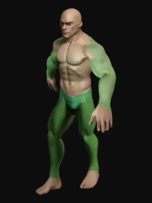 3D model for make a 3d model of a man :
outfit: Underwear
Design: Tarzan
body: Ue5 mannequin good for rigging
Physique: Ripped body and Very good Facial Features,Tall and Aerobic like spiderman
Position: T-Pose
Hair: No hair / Bald
Eyes: Green color
