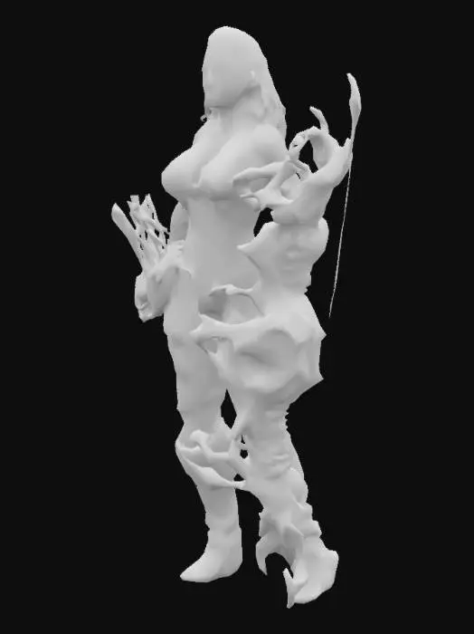3D model for Archer Warrior Fantasy Character