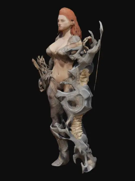 3D model for Archer Warrior Fantasy Character