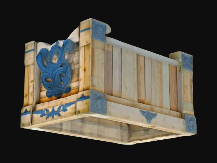 3D model for A Garden planter Built from pallets cut into lengths uniform ornate semetrical