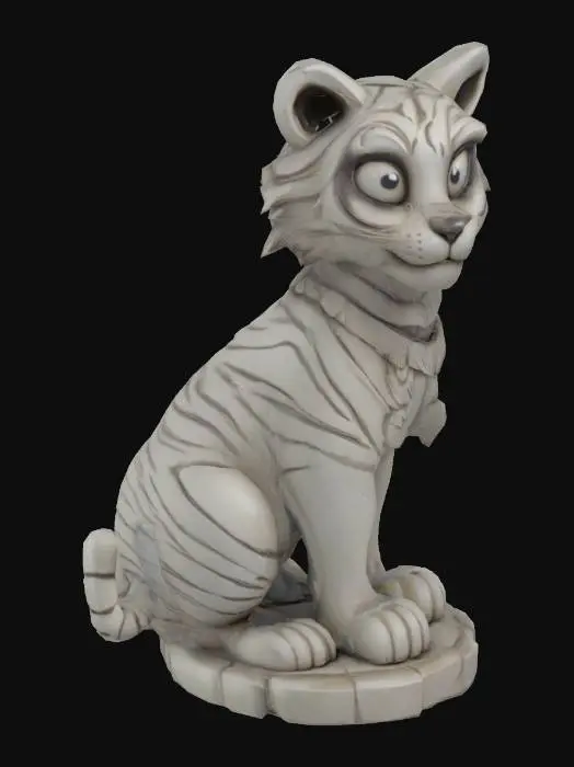 3D model for Tiger Statue