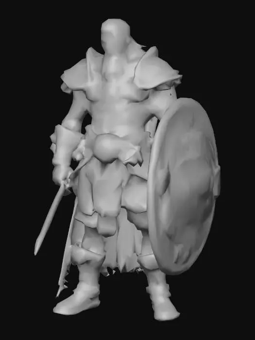 3D model for cria um personagem de luta que usa varios assessorios que para ele são reliquias