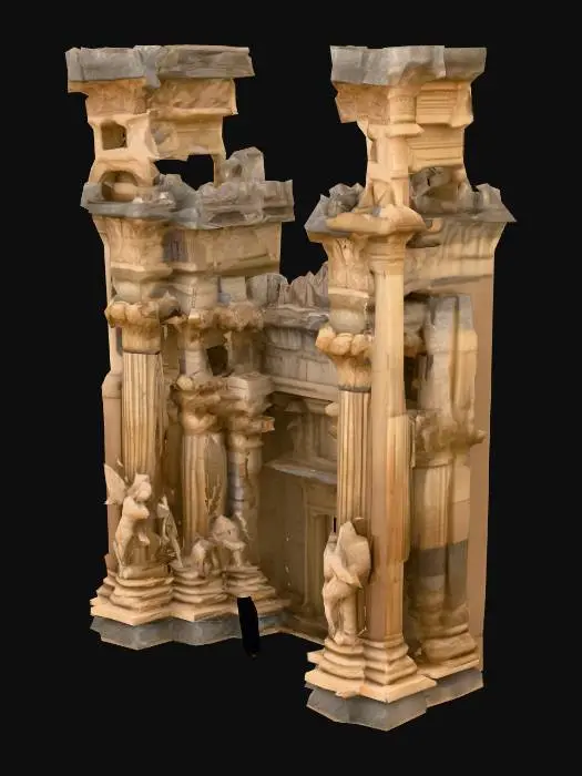 3D model for cria um munomento antigo para decuração de um jogo