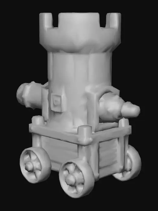 3D model for Fortress Cannon Cart