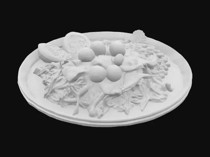 3D model for aji de gallina, comida peruana, 