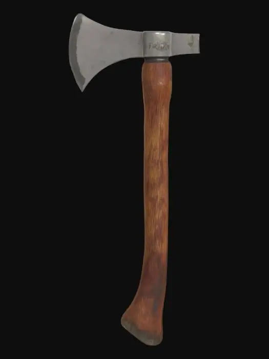 3D model for fire axe fightfighter, photogrammetry, PBR 8K Texture