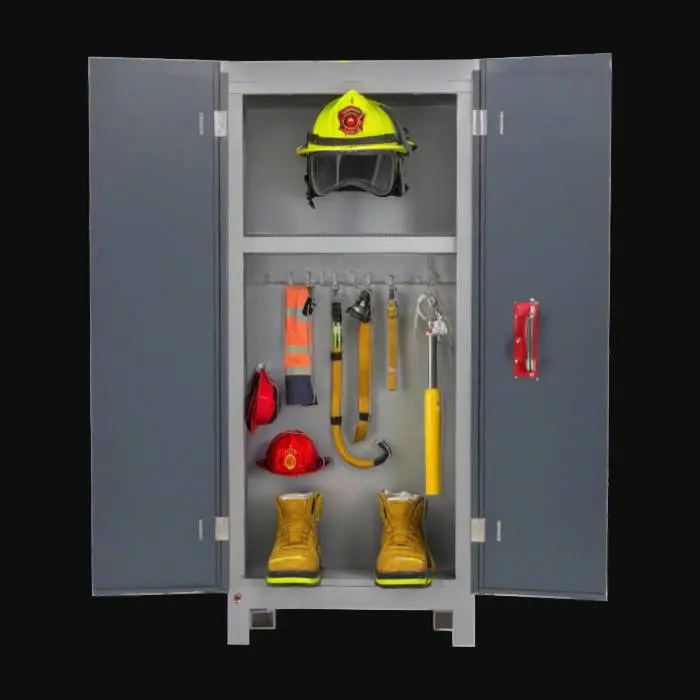 3D model for vestiaire de pompier ouvert