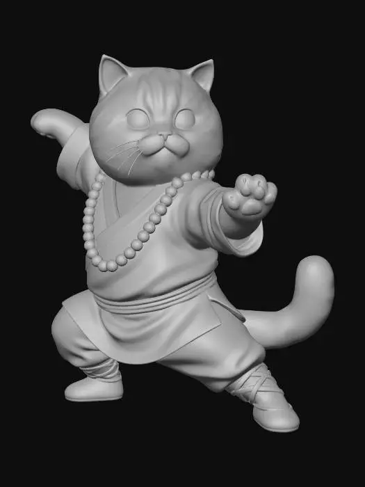 3D model for Zen Warrior Kitten