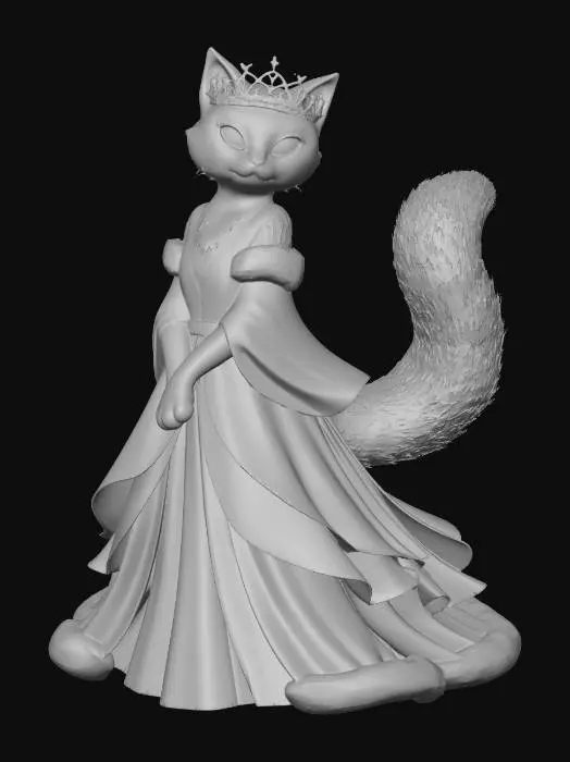 3D model for Moonlit Princess Cat