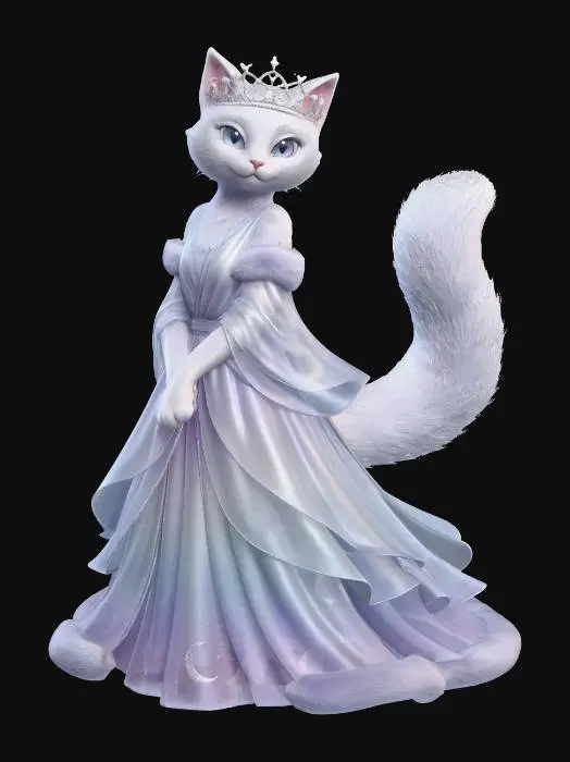 3D model for Moonlit Princess Cat