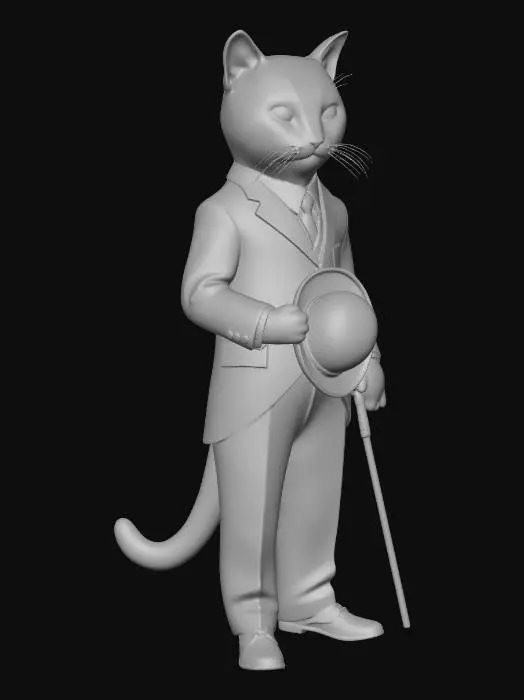 3D model for Dapper Chaplin Cat