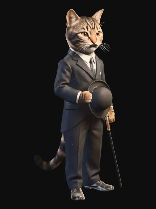 3D model for Dapper Chaplin Cat