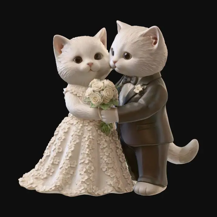 3D model for Kitten Couple
