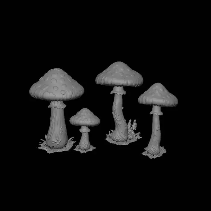 3D model for Mushroom Quartet