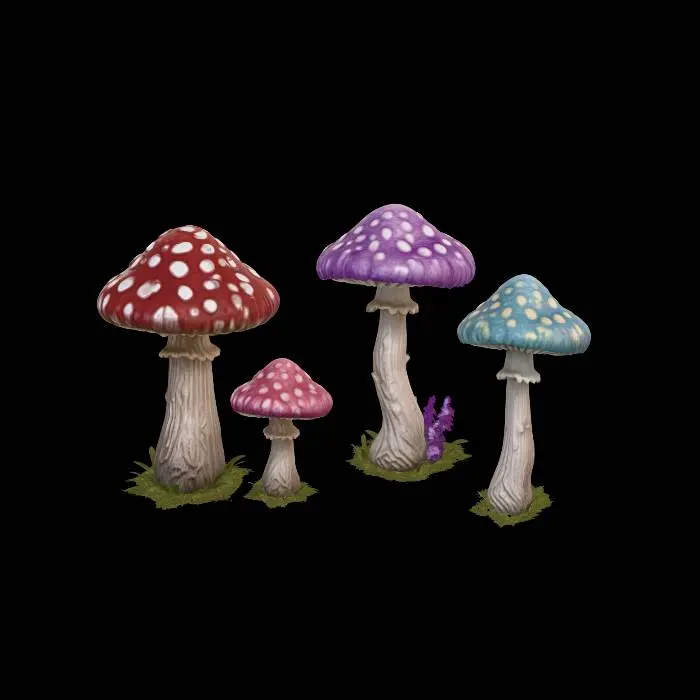 3D model for Mushroom Quartet