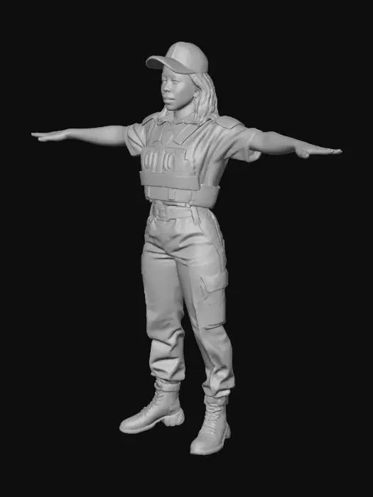 3D model for Police Officer Portrait