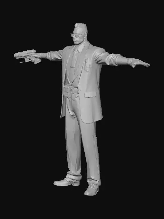 3D model for Cyberpunk Enforcer