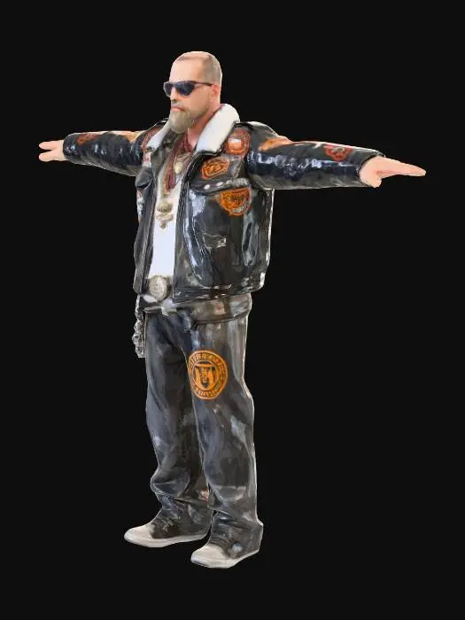 3D model for Biker Style Icon (Low Poly Test)