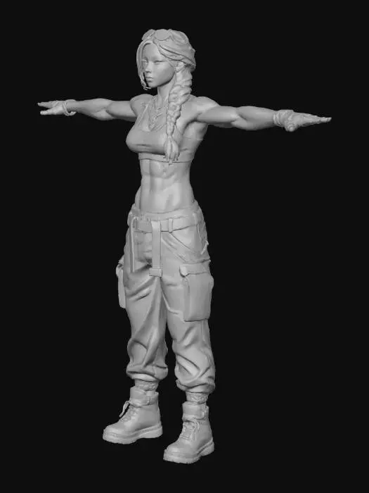 3D model for Warrior Stance