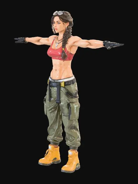 3D model for Warrior Stance