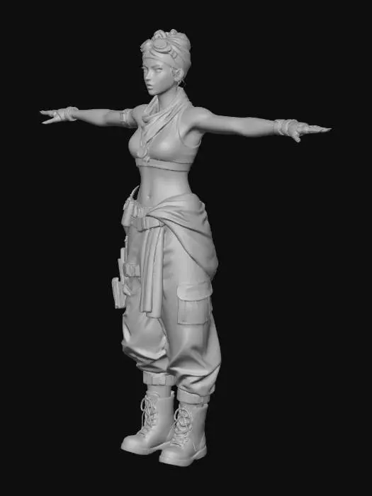 3D model for Rebel Adventurer (Remove Weapons)