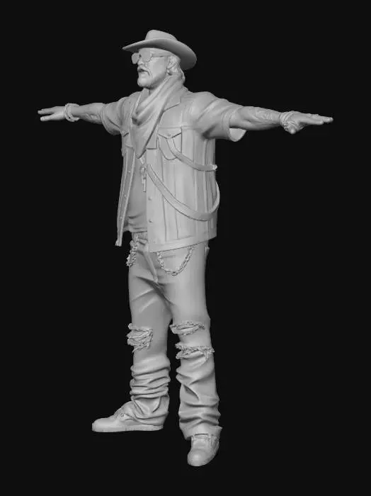 3D model for Urban Cowboy Hero (Remove Weapons)