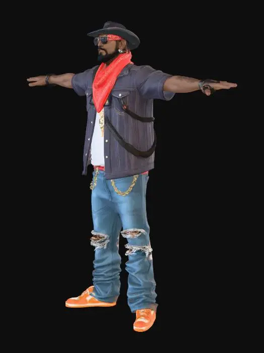3D model for Urban Cowboy Hero (Remove Weapons)