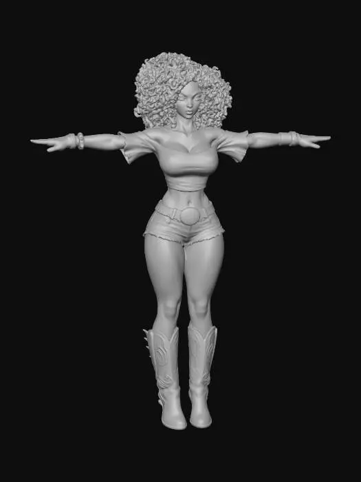 3D model for Cowgirl Vigilante (Remove Guns)