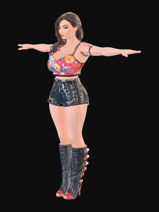 3D model for Colorful Florals