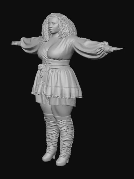 3D model for Crimson Leopard Diva