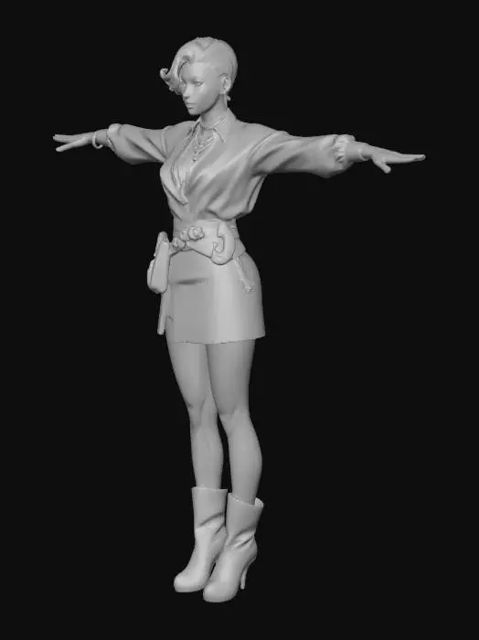 3D model for Floral Femme Fatale (Remove weapons)