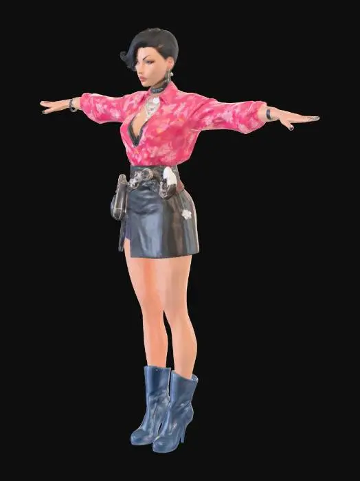 3D model for Floral Femme Fatale (Remove weapons)