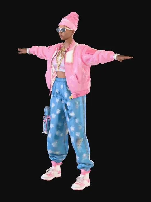 3D model for Urban Rebel in Pink
