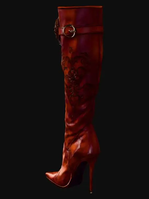 3D model for Embroidered Ember Stiletto Boot