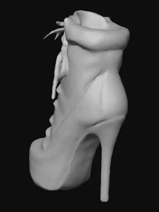 3D model for Lace-Up Platform Stiletto Boot