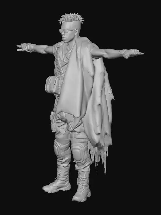 3D model for Leopard Cloak Commando (Remove weapons)