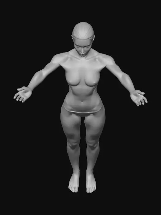 3D model for Base Human Female Player.
