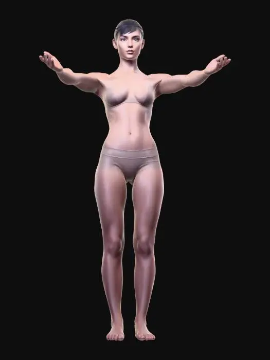 3D model for Base Human Female Player.