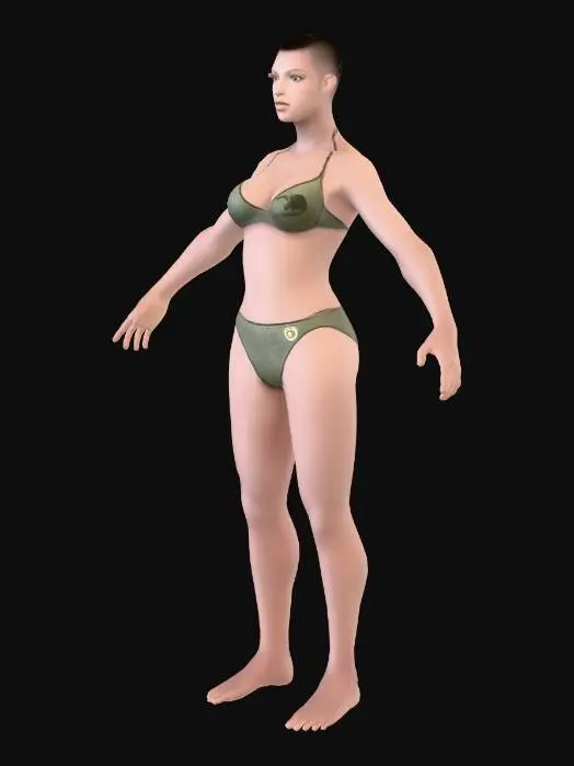 3D model for female_character_template