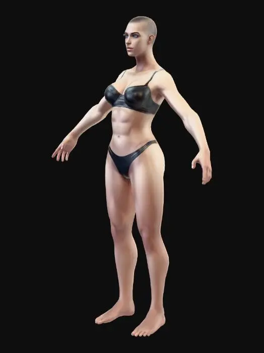 3D model for female_character_template