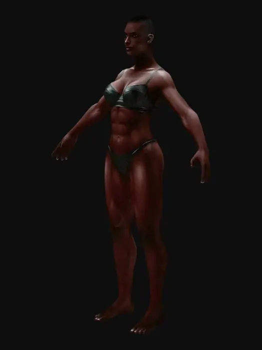 3D model for female_character_template