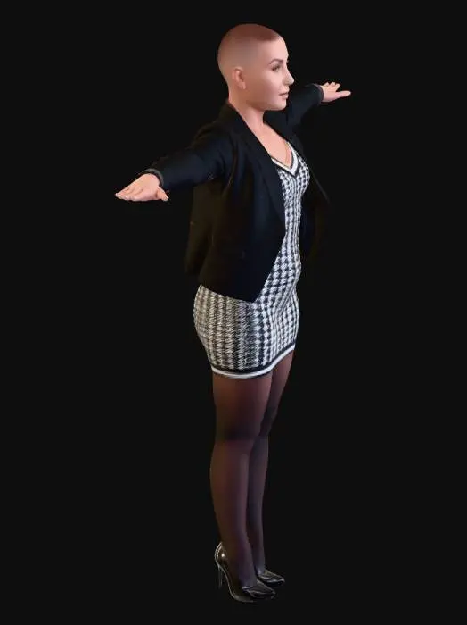 3D model for Houndstooth Glamour Pose