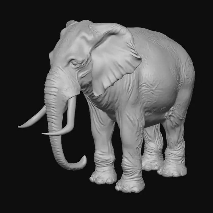 3D model for War elephant with modern Kevlar armor