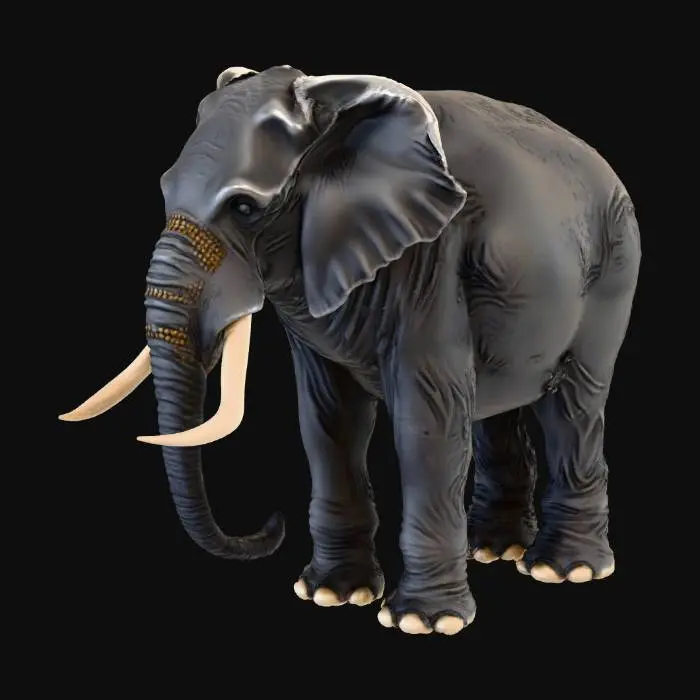 3D model for War elephant with modern Kevlar armor