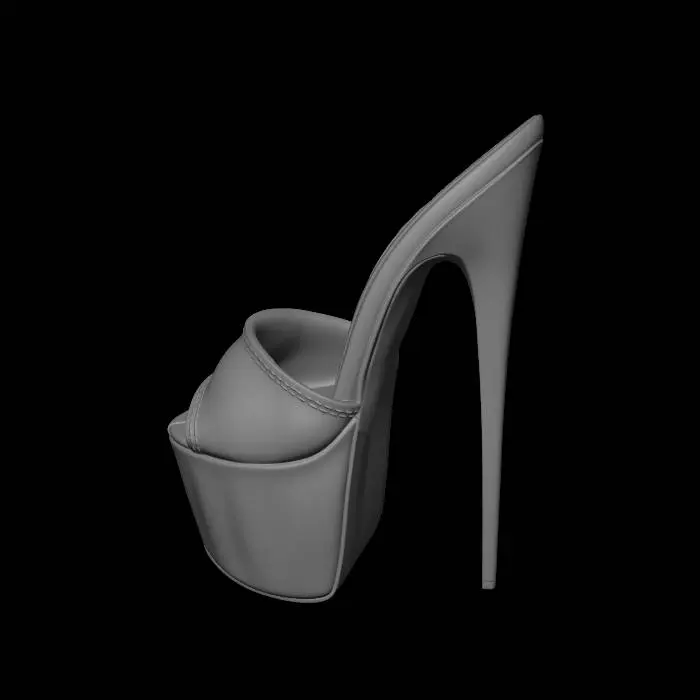 3D model for Snake skin platform heel