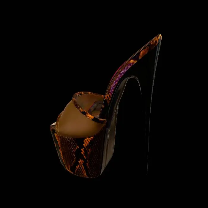 3D model for Snake skin platform heel