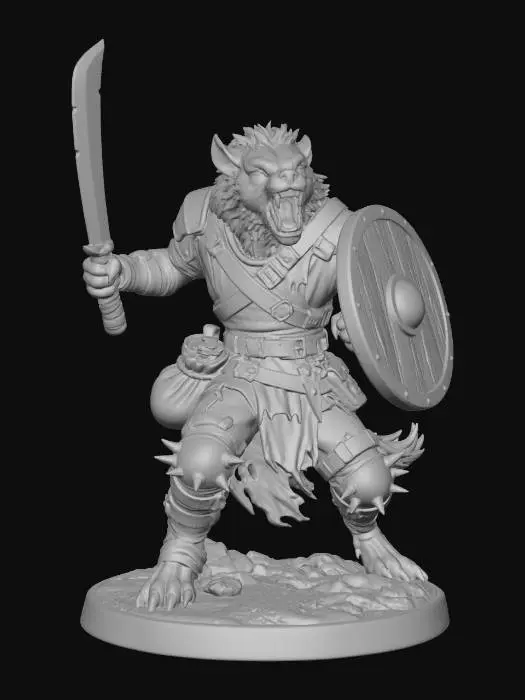 3D model for Fierce Gnoll Shieldbearer