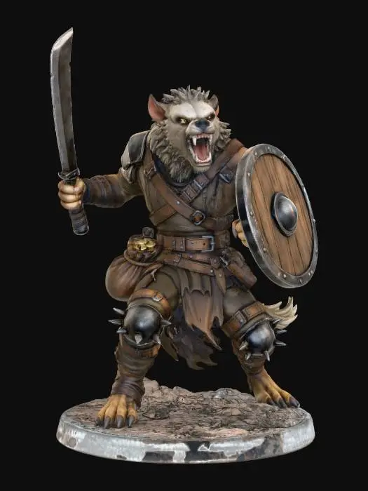 3D model for Fierce Gnoll Shieldbearer